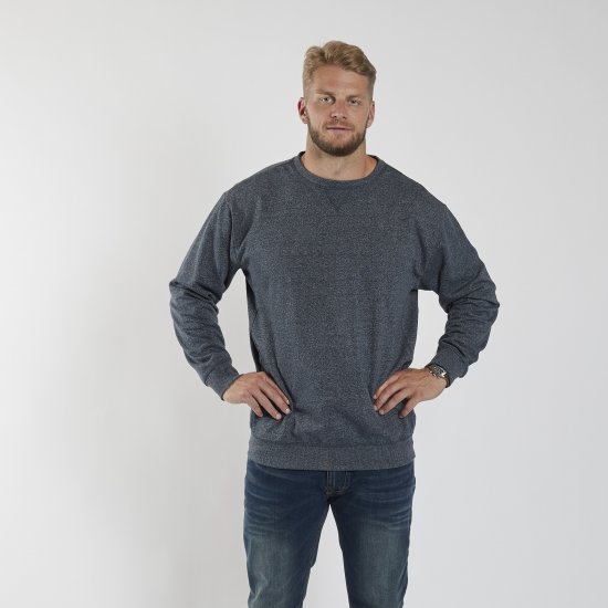 North Latitude O-Neck Sweatshirt Blue Melange TALL - TALL Φούτερ - 