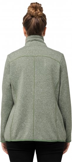 Ulla Popken Heather Knit Fleece Jacket Mint Green - φούτερ/Φούτερ με κουκούλα - 