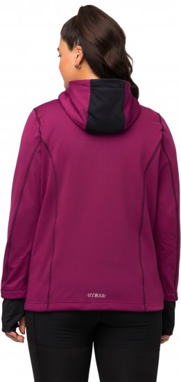 Ulla Popken HYPRAR Zip Front Hooded Stretch Sweatshirt Blackberry - φούτερ/Φούτερ με κουκούλα - 