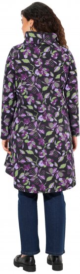 Ulla Popken Floral Stand-Up Collar Flounce Panel Sweatshirt Black - φούτερ/Φούτερ με κουκούλα - 