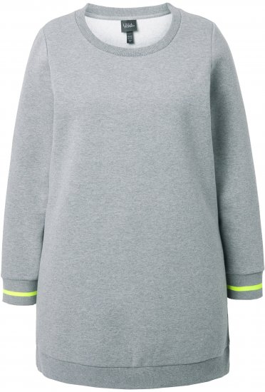 Ulla Popken Nostalgic Escape Oversized Sweatshirt Mouse Grey - φούτερ/Φούτερ με κουκούλα - 