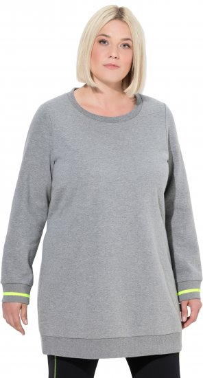 Ulla Popken Nostalgic Escape Oversized Sweatshirt Mouse Grey - φούτερ/Φούτερ με κουκούλα - 