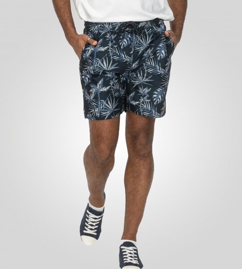 D555 Cleethorpes Hawaii Printed Swimshorts Navy - Μαγιό - Μαγιό ανδρικά μεγάλα μεγέθη