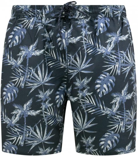 D555 Cleethorpes Hawaii Printed Swimshorts Navy - Μαγιό - Μαγιό ανδρικά μεγάλα μεγέθη
