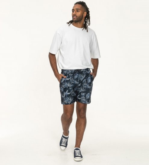 D555 Cleethorpes Hawaii Printed Swimshorts Navy - Μαγιό - Μαγιό ανδρικά μεγάλα μεγέθη