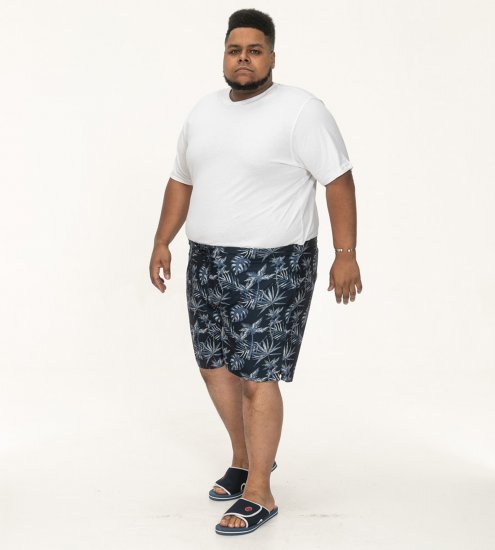 D555 Cleethorpes Hawaii Printed Swimshorts Navy - Μαγιό - Μαγιό ανδρικά μεγάλα μεγέθη