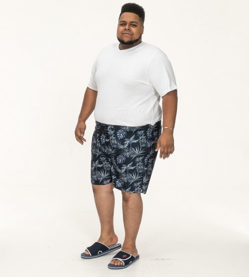 D555 Cleethorpes Hawaii Printed Swimshorts Navy - Μαγιό - Μαγιό ανδρικά μεγάλα μεγέθη