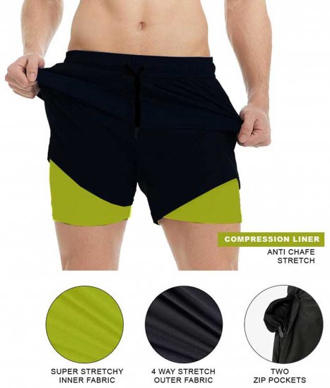 D555 Hull Compression Lining with Stretch Swimshorts Navy - Μαγιό - Μαγιό ανδρικά μεγάλα μεγέθη