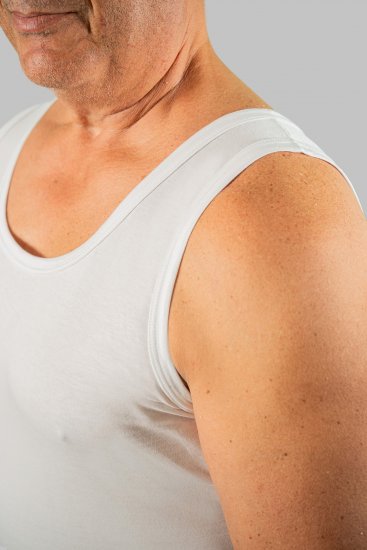 20 Nodi Crew Neck Tank Top in Combed Cotton Jersey White - Εσώρουχα/Μαγιό - Aνδρικά Εσώρουχα μεγάλα μεγέθη