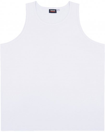 Espionage T017 Plain Tanktop White - Αμάνικα μπλουζάκια - Αμάνικα μπλουζάκια μεγάλα μεγέθη
