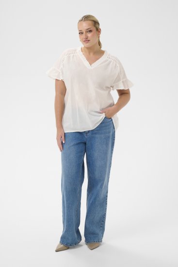 Kaffe Curve Valeria Top Chalk - Τοπ - 