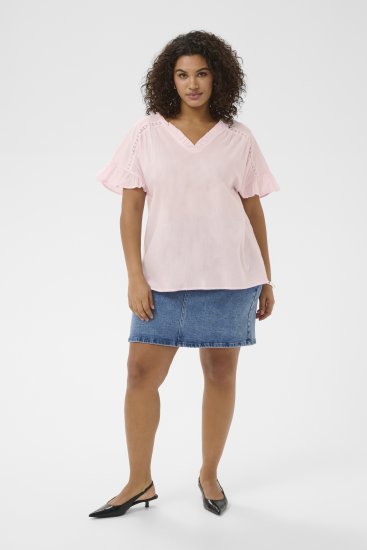 Kaffe Curve Valeria Top Ballerina Pink - Μπλουζάκια και τοπ - 