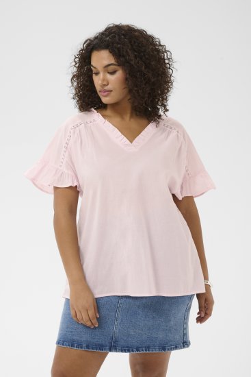 Kaffe Curve Valeria Top Ballerina Pink - Μπλουζάκια και τοπ - 