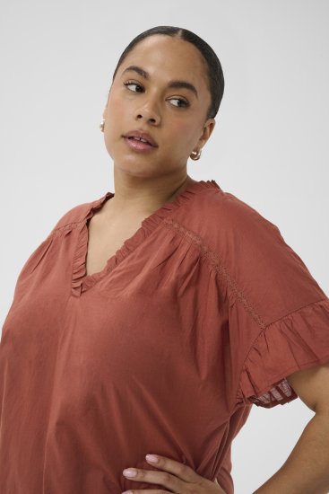 Kaffe Curve Valeria Top Henna Brown - Μπλουζάκια και τοπ - 