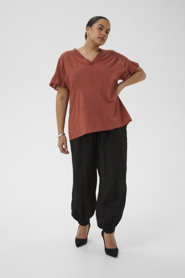 Kaffe Curve Valeria Top Henna Brown - Μπλουζάκια και τοπ - 