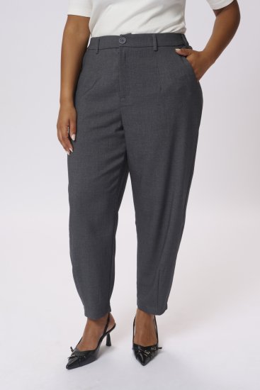 Kaffe Curve Merla Παντελόνι Dark Grey Melange - Τζιν & Παντελόνια για Γυναίκες σε Μεγάλες Μεγέθη – Plus Size - 
