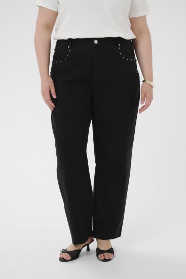 Kaffe Curve Brenn Barrel Twill Jeans Washed Black - Τζιν - 