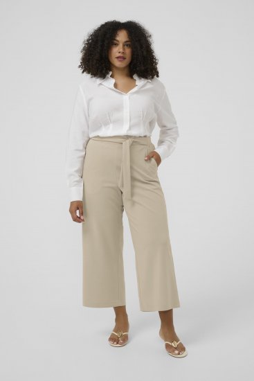 Kaffe Curve Pheolo Cropped Pants Feather Grey - Παντελόνια από ύφασμα - 