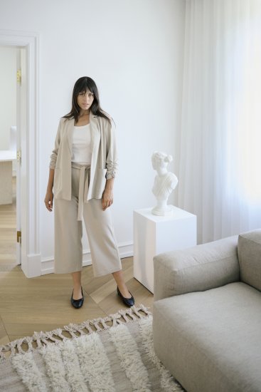 Kaffe Curve Pheolo Cropped Pants Feather Grey - Παντελόνια από ύφασμα - 