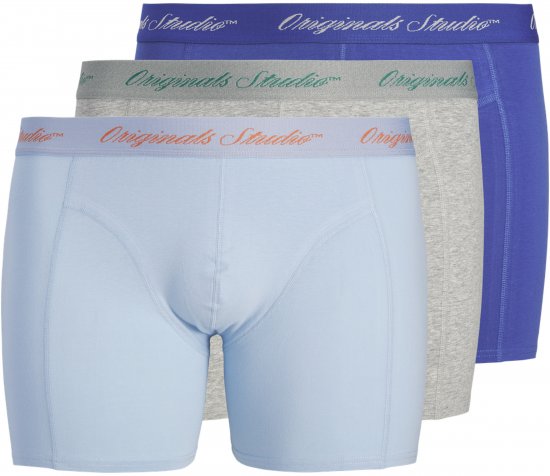 Jack & Jones Norrebro Solid Trunks 3-Pack Blue - Μποξεράκια - μποξερακια ανδρικά μεγάλα μεγέθη