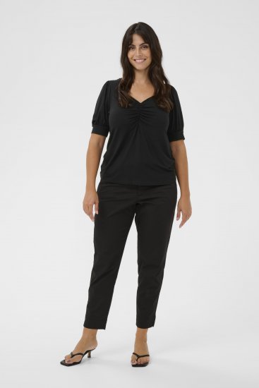 Kaffe Curve Sissy T-shirt Βαθύ μαύρο - Μπλουζάκια - 