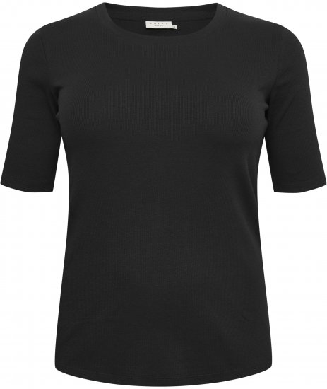 Kaffe Curve Carina T-shirt Βαθύ μαύρο - Μπλουζάκια - 
