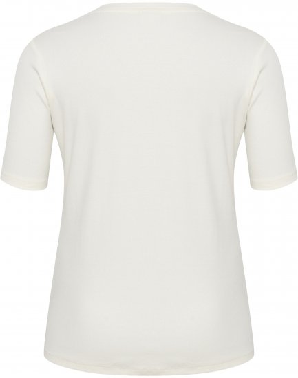 Kaffe Curve Carina T-shirt Chalk - Μπλουζάκια - 