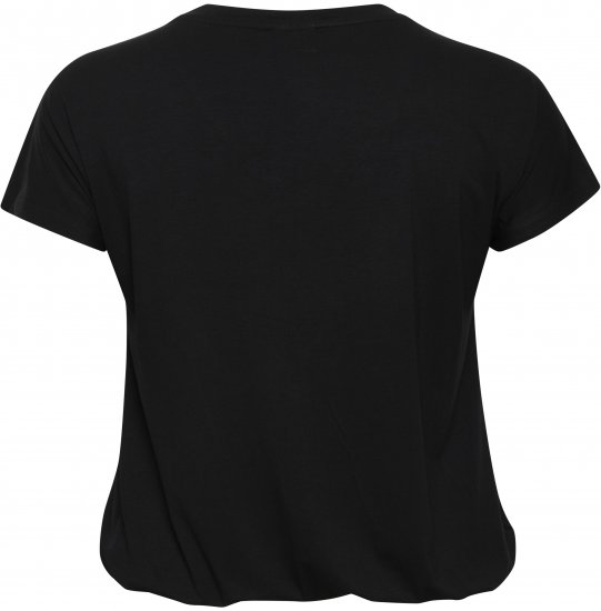 Kaffe Curve Jena V-Neck T-shirt Βαθύ μαύρο - Μπλουζάκια - 