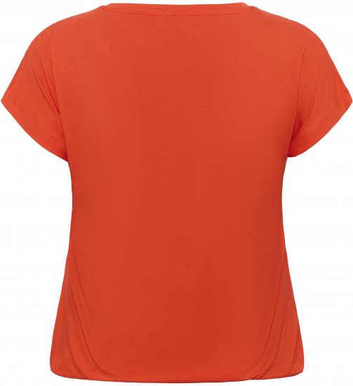 Kaffe Curve Jena V-Neck T-Shirt Grenadine Red - Μπλουζάκια - 