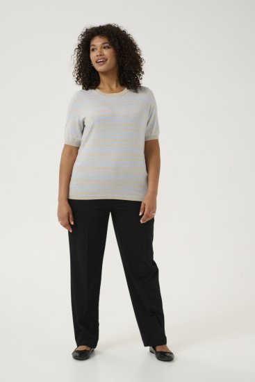 Kaffe Curve Lizzy Ριγέ πουλόβερ Μπεζ/Απαλό μπλε - Τυπωμένα T-shirts για γυναίκες - 