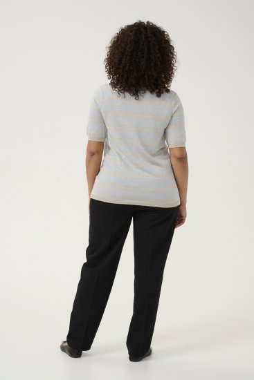 Kaffe Curve Lizzy Ριγέ πουλόβερ Μπεζ/Απαλό μπλε - Τυπωμένα T-shirts για γυναίκες - 