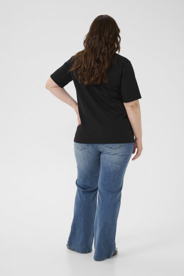 Kaffe Curve Ariana T-Shirt Black - Μπλουζάκια - 