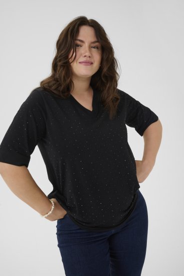 Kaffe Curve Phoelina T-Shirt Black - Μπλουζάκια - 