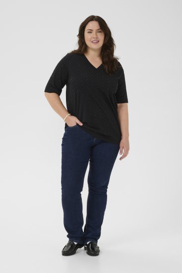 Kaffe Curve Phoelina T-Shirt Black - Μπλουζάκια - 
