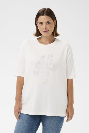 Kaffe Curve Rosa T-Shirt Chalk - Μπλουζάκια - 