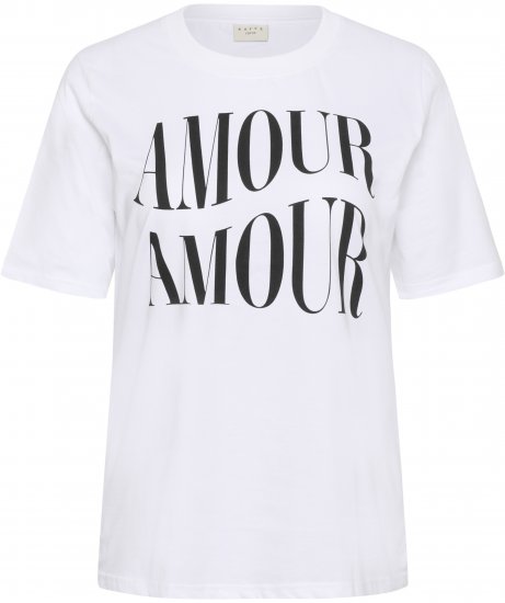 Kaffe Curve Chari T-Shirt Optical White - Μπλουζάκια - 