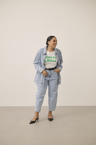 Kaffe Curve Chari T-Shirt Chalk - Μπλουζάκια - 