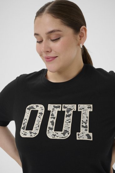 Kaffe Curve Lucie T-Shirt Black - Μπλουζάκια - 