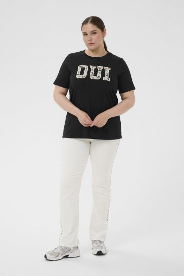 Kaffe Curve Lucie T-Shirt Black - Μπλουζάκια - 