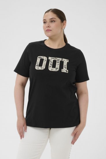 Kaffe Curve Lucie T-Shirt Black - Μπλουζάκια - 