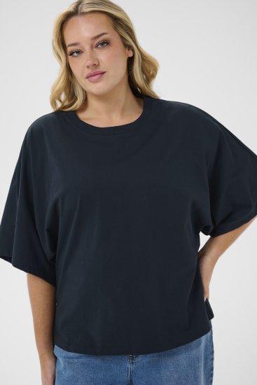 Kaffe Curve Stormi T-Shirt Navy - Μπλουζάκια - 