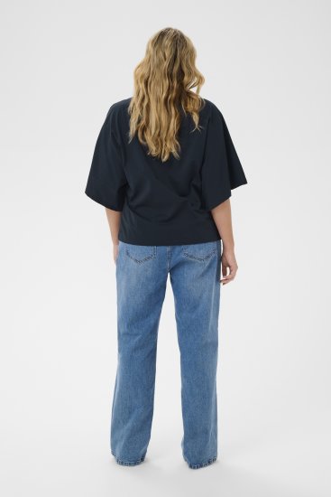 Kaffe Curve Stormi T-Shirt Navy - Μπλουζάκια - 