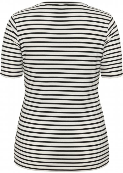 Kaffe Curve Lia Flower T-Shirt Chalk/Deep Black - Μπλουζάκια - 