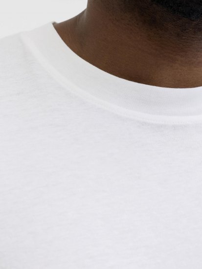 Jack & Jones Brandon T-Shirt White - Μακό μπλουζάκια - Aνδρικά μπλουζεσ μεγάλα μεγέθη