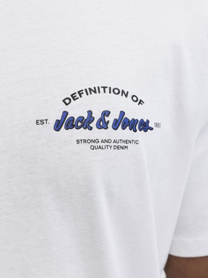 Jack & Jones Brandon T-Shirt White - Μακό μπλουζάκια - Aνδρικά μπλουζεσ μεγάλα μεγέθη