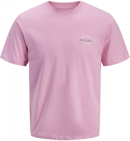 Jack & Jones Brandon T-Shirt Pink - Μακό μπλουζάκια - Aνδρικά μπλουζεσ μεγάλα μεγέθη