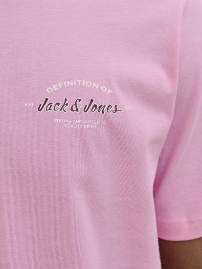 Jack & Jones Brandon T-Shirt Pink - Μακό μπλουζάκια - Aνδρικά μπλουζεσ μεγάλα μεγέθη