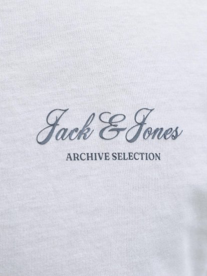 Jack & Jones Archive Μπλουζάκι Λευκό - Μακό μπλουζάκια - Aνδρικά μπλουζεσ μεγάλα μεγέθη