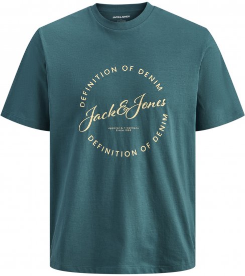 Jack & Jones Grayson T-shirt Τιρκουάζ - Μακό μπλουζάκια - Aνδρικά μπλουζεσ μεγάλα μεγέθη