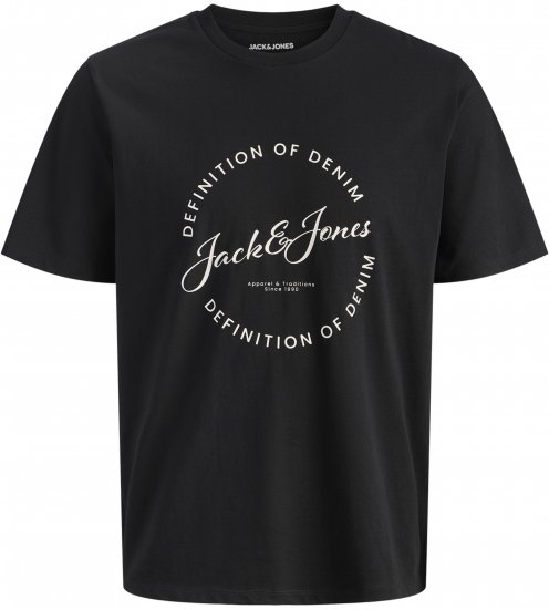 Jack & Jones Grayson T-shirt Μαύρο - Μακό μπλουζάκια - Aνδρικά μπλουζεσ μεγάλα μεγέθη